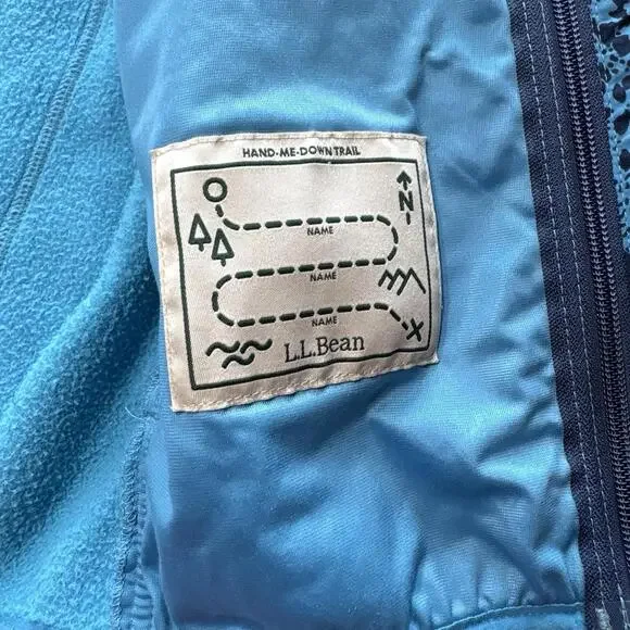 L.L. Bean Mountain Classic Blue 3-in-1 Kid’s Outerwear Lined Fleece Jacket 10/12 - Picture 6 of 16